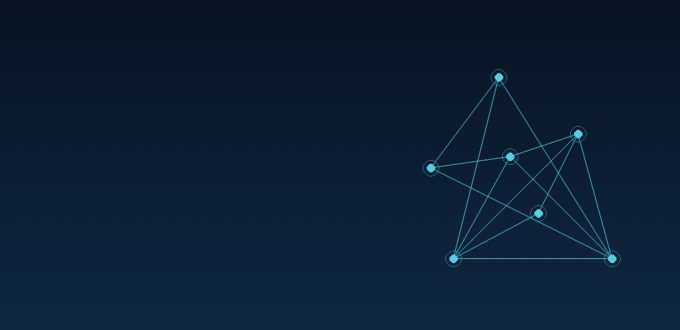 Connected network node diagram representing a MetaTrader manager API